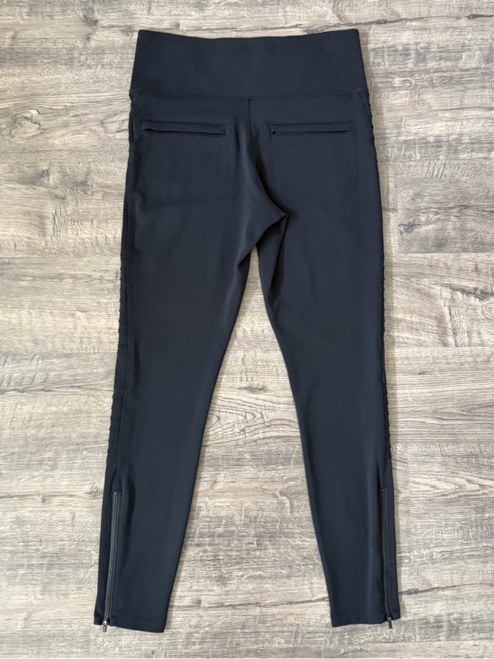 Athleta Delancey Moto Leggings Athleisure Black High Rise M - Picture 3 of 12